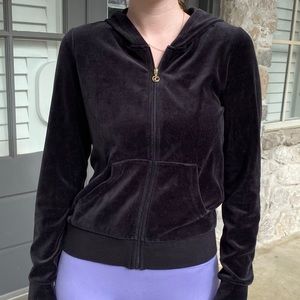 Black Juicy Couture Zip Up Hoodie